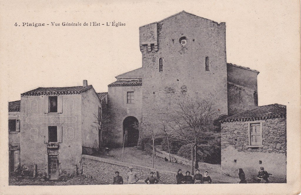 Plaigne - Vue Générale de l'Est - L'Eglise 2.jpg