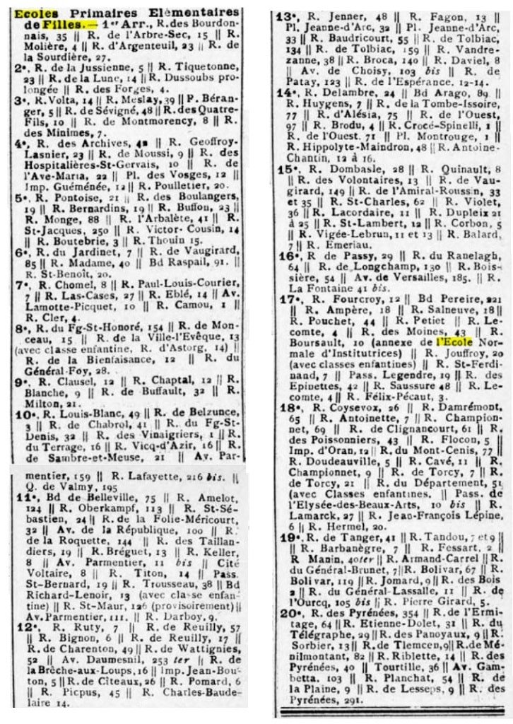 0 Ecoles municipales de jeunes filles à Paris en 1910.jpg