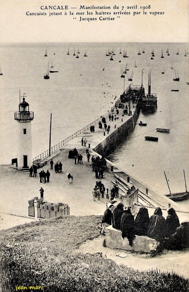 Cancale - Manifestation du 7 avril 1908 - Vapeur Jacques Cartier.jpg